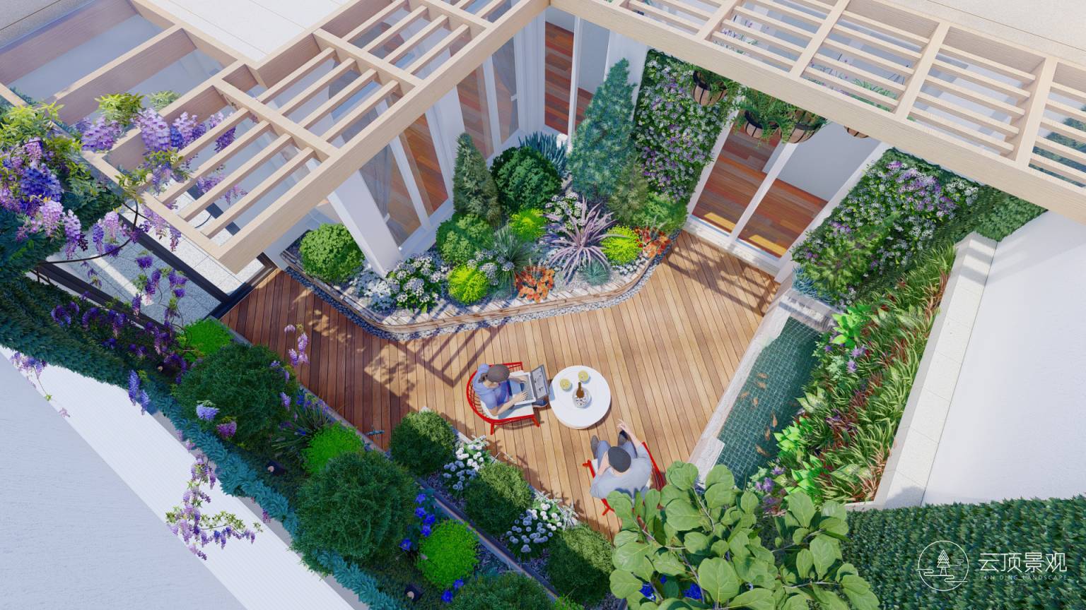 楼顶花园设计效果图|空间|景观设计|罗大人万岁 - 原创作品 - 站酷 (ZCOOL)