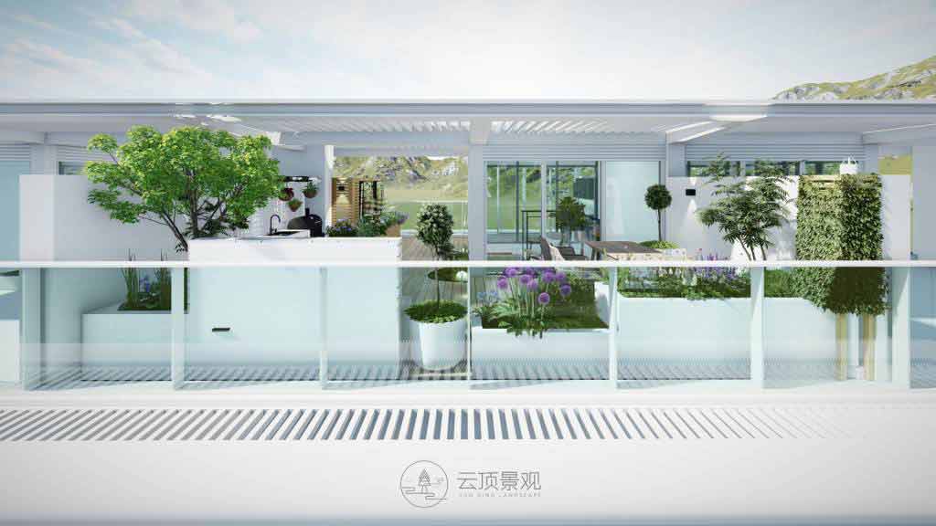 花园设计-简约屋顶花园2