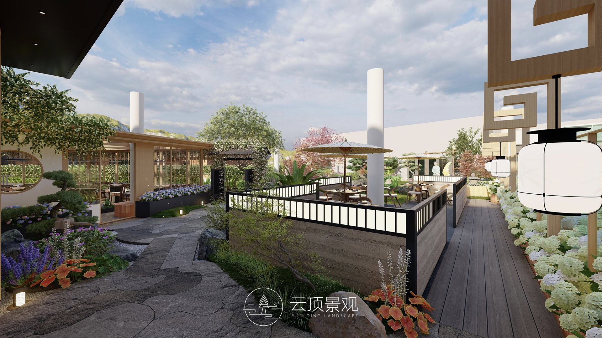 杭州屋顶花园设计-花园餐厅8